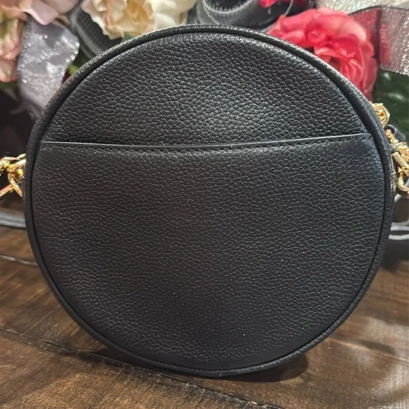 Michael Kors Black Pebbled Leather Canteen Crossbody Bag with Gold Hardware - Picture 7 of 12